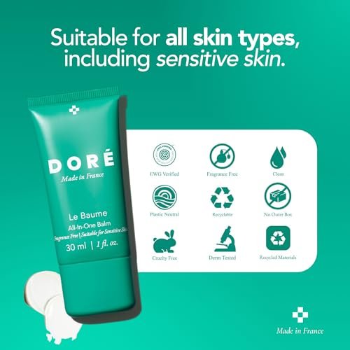 Doré Le Baume All-In-One Balm – Fragrance-Free Face Balm Moisturizer for Sensitive Skin, Multi-Purpose Lip Moisturizer, Night Ointment with Vitamin E (1 fl oz | 30 ml) Avelisse