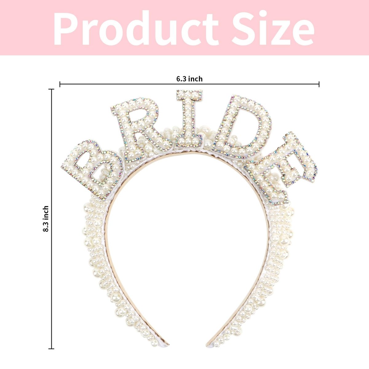 Pearl Bride Headband – Elegant Wedding Hairband for Women, One Size Fits All Avelisse