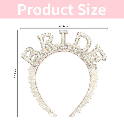Pearl Bride Headband – Elegant Wedding Hairband for Women, One Size Fits All Avelisse