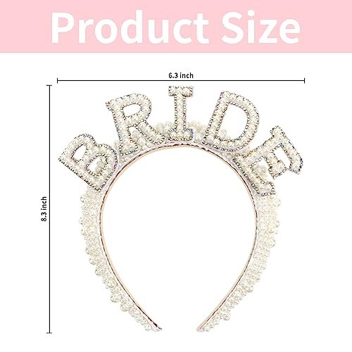 Pearl Bride Headband – Elegant Wedding Hairband for Women, One Size Fits All Avelisse