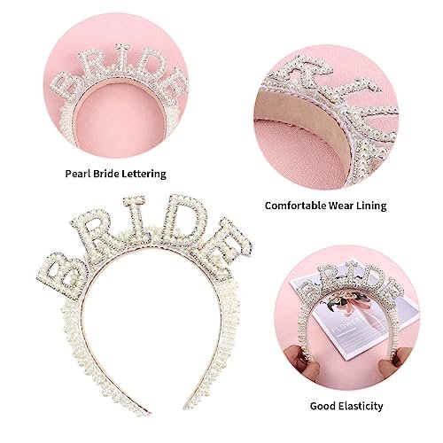 Pearl Bride Headband – Elegant Wedding Hairband for Women, One Size Fits All Avelisse