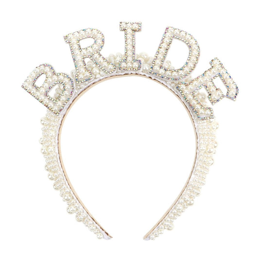 Pearl Bride Headband – Elegant Wedding Hairband for Women, One Size Fits All Avelisse