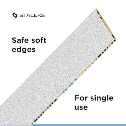 STALEKS PRO Disposable White Abrasive Tape 100 Grit – 7m Roll in Plastic Case – Glueless Replaceable Abrasive for Professional Nail Shaping – Manicure & Pedicure