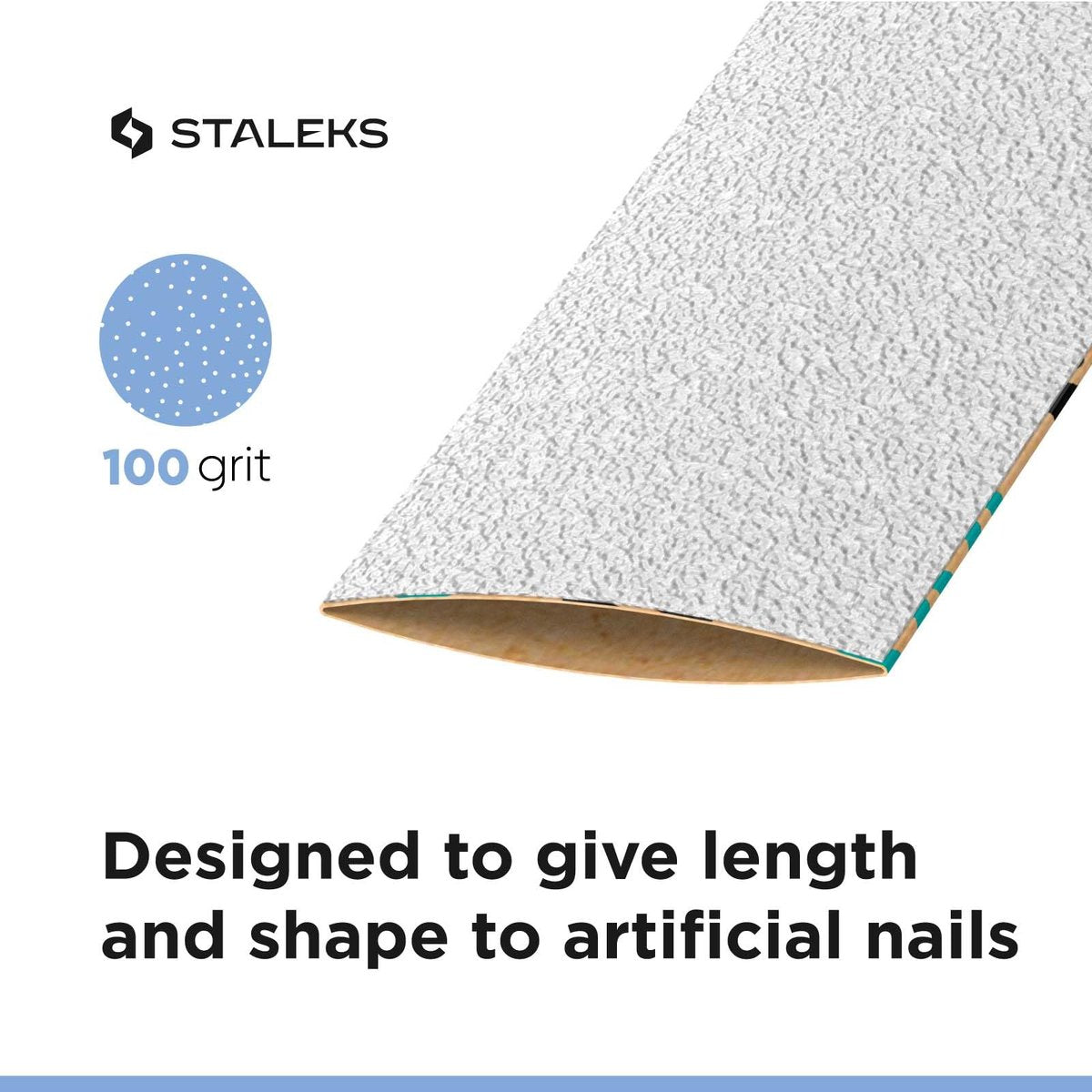 STALEKS PRO Disposable White Abrasive Tape 100 Grit – 7m Roll in Plastic Case – Glueless Replaceable Abrasive for Professional Nail Shaping – Manicure & Pedicure - görsel 13