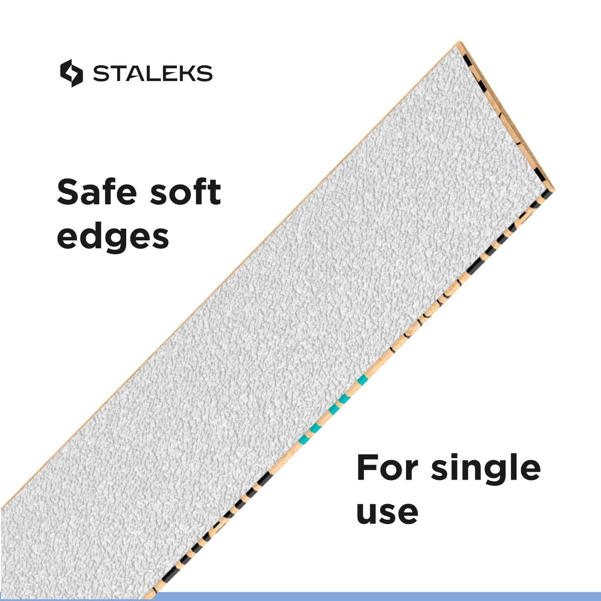 STALEKS PRO Disposable White Abrasive Tape 100 Grit – 7m Roll in Plastic Case – Glueless Replaceable Abrasive for Professional Nail Shaping – Manicure & Pedicure - görsel 15