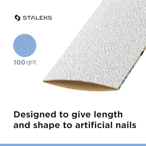 STALEKS PRO Disposable White Abrasive Tape 100 Grit – 7m Roll in Plastic Case – Glueless Replaceable Abrasive for Professional Nail Shaping – Manicure & Pedicure - görsel 14