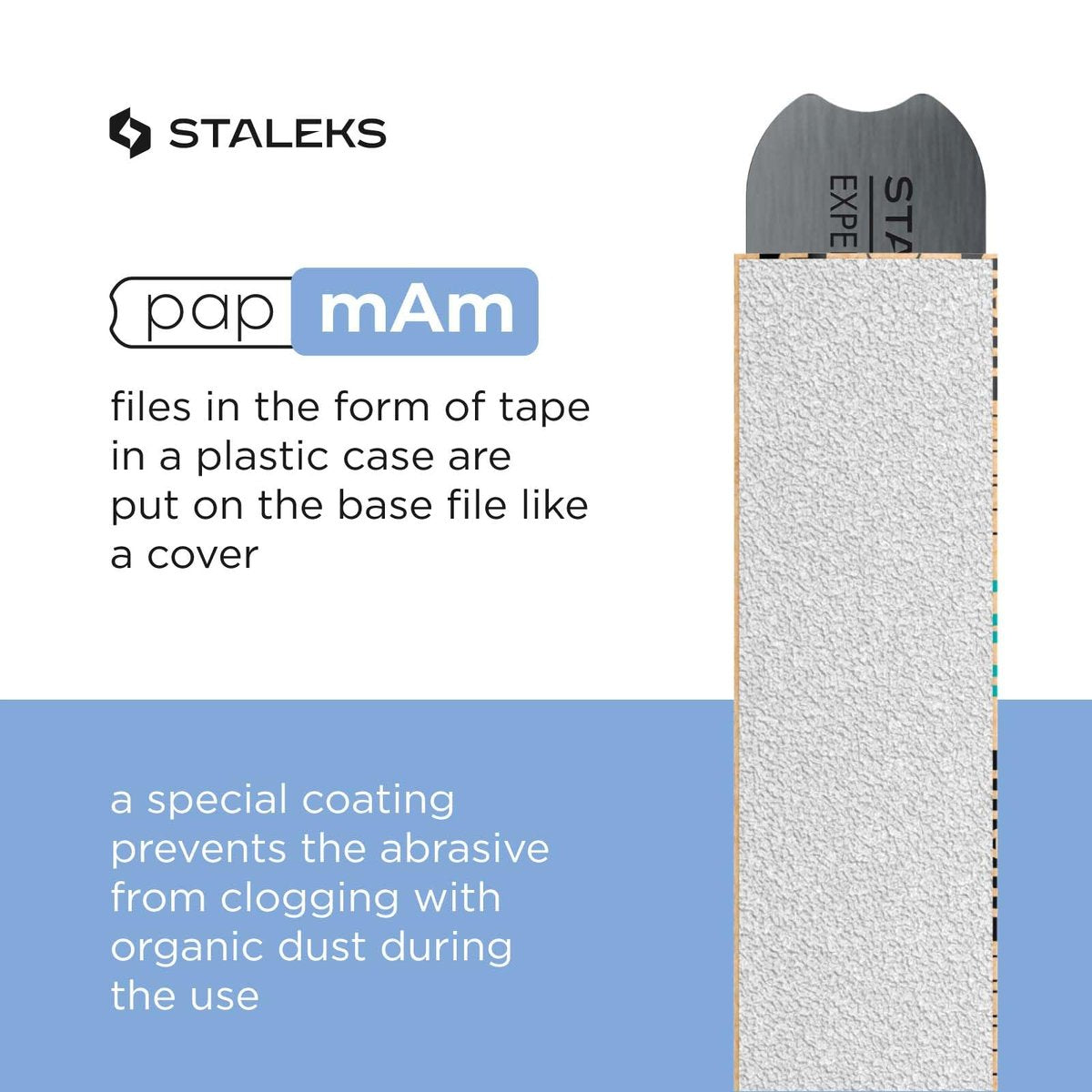 STALEKS PRO Disposable White Abrasive Tape 100 Grit – 7m Roll in Plastic Case – Glueless Replaceable Abrasive for Professional Nail Shaping – Manicure & Pedicure - görsel 9