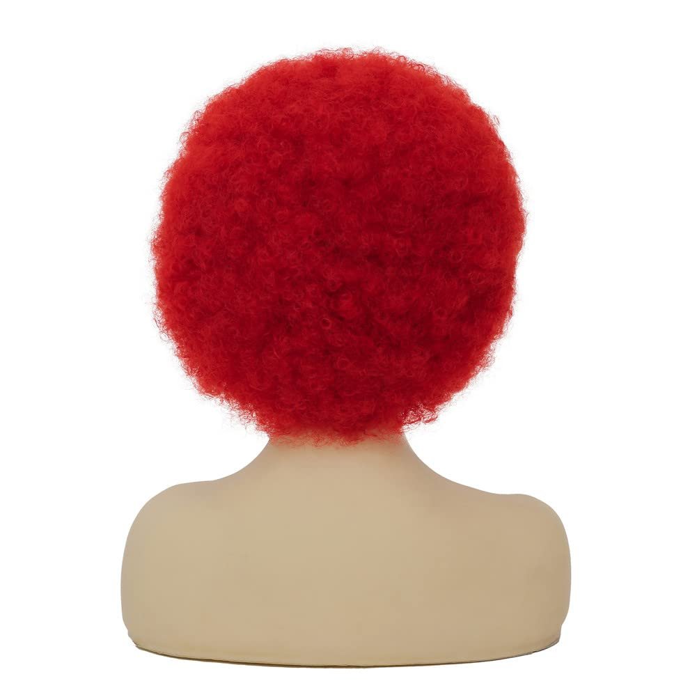 Dai Cloud Red Afro Wig for Black Women – 70s Costume Wig, Puff Short Curly Fluffy Soft Wigs for Party, Halloween & Daily Wear - görsel 12