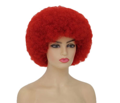 Dai Cloud Red Afro Wig for Black Women – 70s Costume Wig, Puff Short Curly Fluffy Soft Wigs for Party, Halloween & Daily Wear