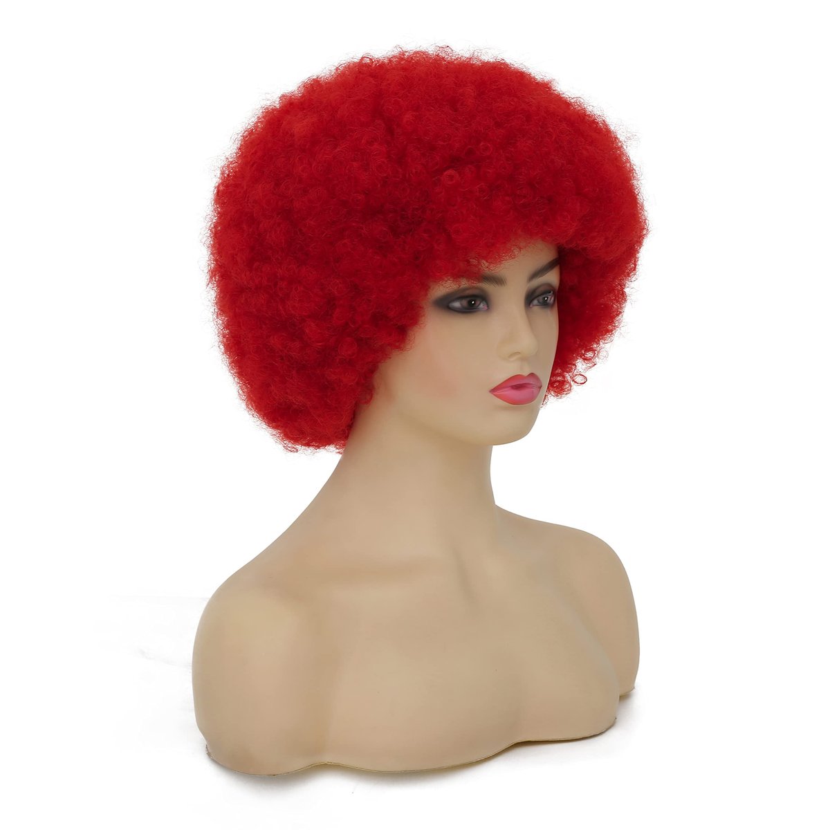 Dai Cloud Red Afro Wig for Black Women – 70s Costume Wig, Puff Short Curly Fluffy Soft Wigs for Party, Halloween & Daily Wear - görsel 10