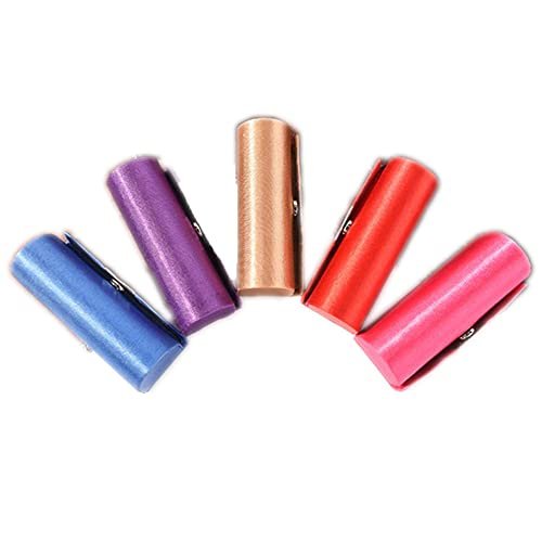 Leadigol 4-Piece Lipstick Case Set - Multicolor Fabric Makeup Organizer with Mirror - görsel 4