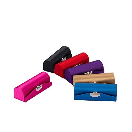 Leadigol 4-Piece Lipstick Case Set - Multicolor Fabric Makeup Organizer with Mirror - görsel 12