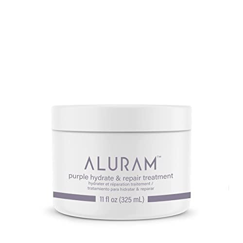 ALURAM Purple Hydrate & Repair Hair Treatment - Intense Moisture Infusion for Silver & Color Treated Hair, 11 Fl Oz Avelisse