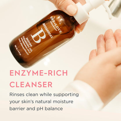 One Love Organics Botanical B Enzyme Cleansing Oil – Hydrating Oil Cleanser for Double Cleansing, Makeup Remover for Face, Cruelty Free 4 oz Avelisse