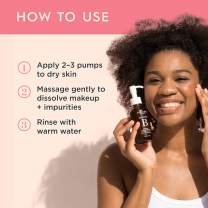 One Love Organics Botanical B Enzyme Cleansing Oil – Hydrating Oil Cleanser for Double Cleansing, Makeup Remover for Face, Cruelty Free 4 oz Avelisse