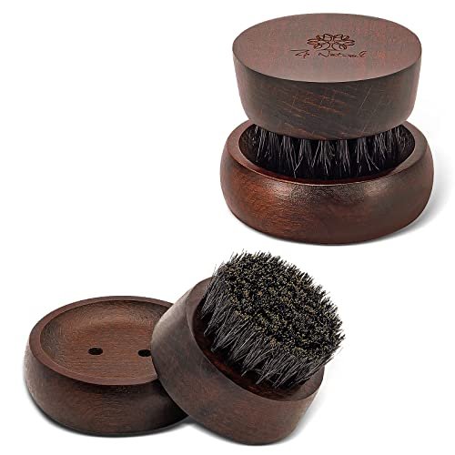 ZP Natural 100% Boar Bristle Beard Brush for Men – Solid Wood Base, European Retro Style - görsel 1