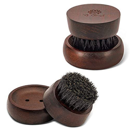 ZP Natural 100% Boar Bristle Beard Brush for Men – Solid Wood Base, European Retro Style