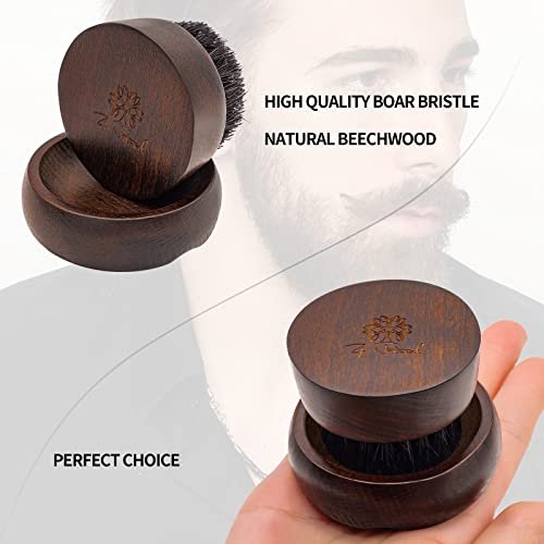 ZP Natural 100% Boar Bristle Beard Brush for Men – Solid Wood Base, European Retro Style - görsel 5