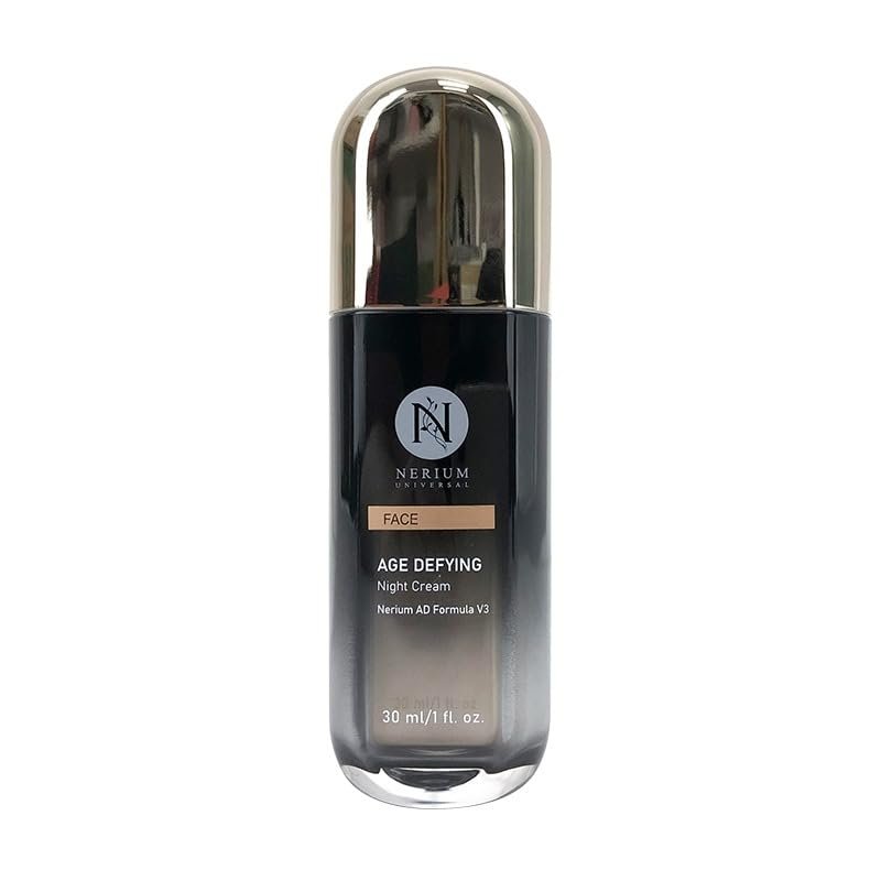 Nerium Night Face Cream - Clean Beauty Peptide & Collagen Hydrating Face Moisturizer with Aloe, Jojoba & Vitamin E - Overnight Firming & Smoothing - 30 ml Avelisse
