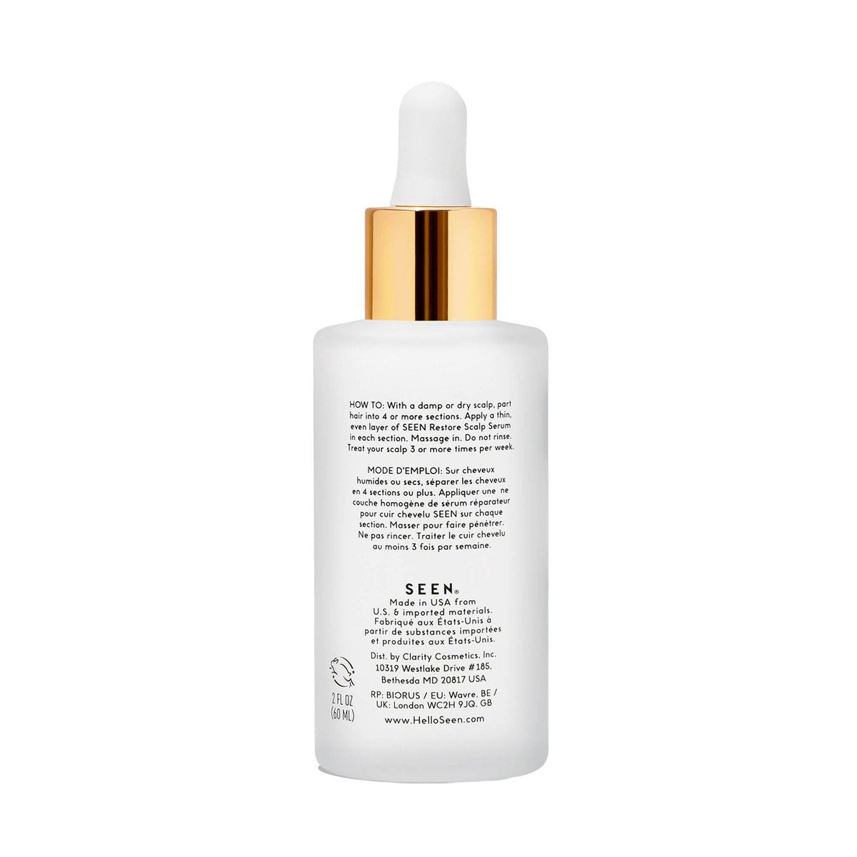 SEEN Restore Scalp Serum, Fragrance-Free - Clinically Proven Hydrating Serum for Healthy Scalp, Safe for Sensitive & Eczema-Prone Skin, 2 Fl Oz Avelisse