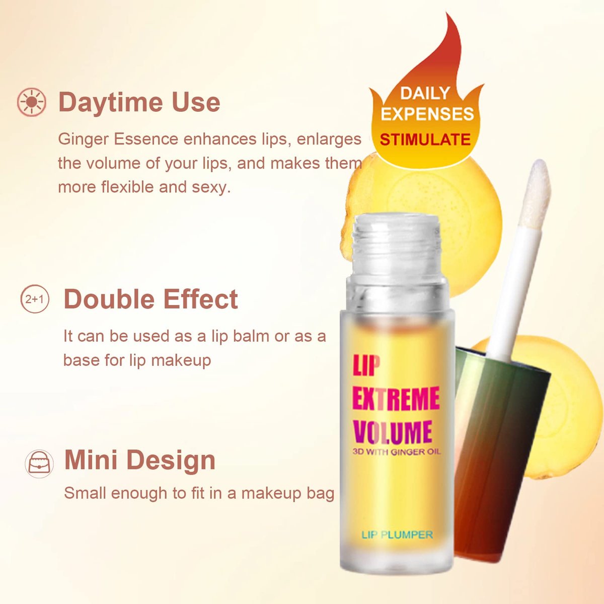 LAIKME Lip Plumper Extreme - Clear Plumping Lip Gloss for Fuller, Thicker Lips - Daily Moisturizing Lip Enhancer - görsel 13