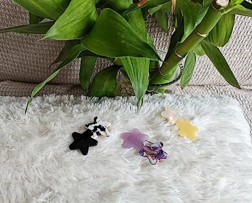 SINNKY 4PCS Acrylic Resin Stars Hair Clips - Geometric Non-Slip Large Barrettes for Women - görsel 8
