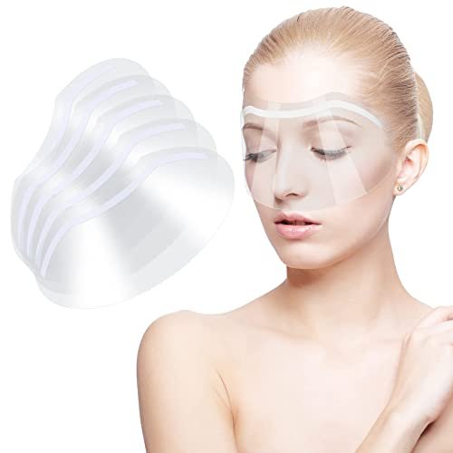 Siyurongg 50 Pcs Shower Face Eye Shields - Eyebrow Shower Shield Visors for Eyelash Extensions, Microblading Makeup Protector Face Cover Shield for Hairspray Salon Eyelid Aftercare - görsel 2