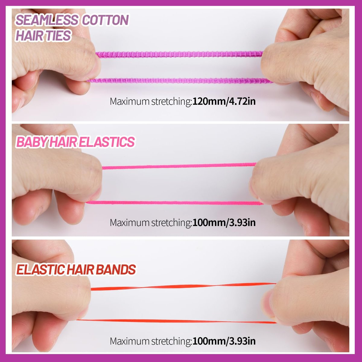Teenitor Elastic Hair Ties – Colorful Baby Elastic Hair Bands Set with Hair Clips for Girls - görsel 13