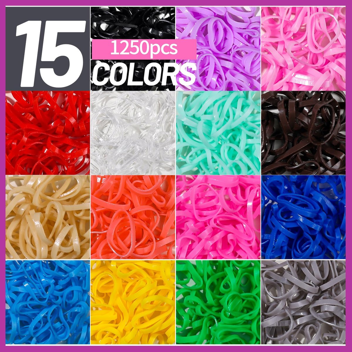 Teenitor Elastic Hair Ties – Colorful Baby Elastic Hair Bands Set with Hair Clips for Girls - görsel 3