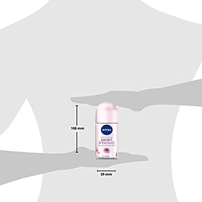 NIVEA Women Deodorant Roll On Pearl & Beauty, 3-Pack, 50ml Each - Long-Lasting Antiperspirant Protection Avelisse
