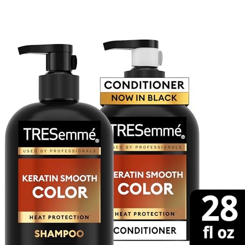 TRESemmé Keratin Smooth Color Shampoo and Conditioner Set - Anti-Fade, Anti-Frizz for Color-Treated Hair, 28 oz Each Avelisse