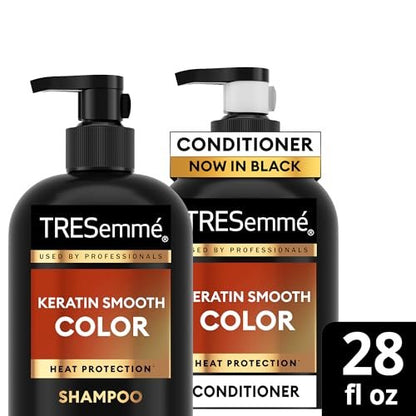 TRESemmé Keratin Smooth Color Shampoo and Conditioner Set - Anti-Fade, Anti-Frizz for Color-Treated Hair, 28 oz Each Avelisse
