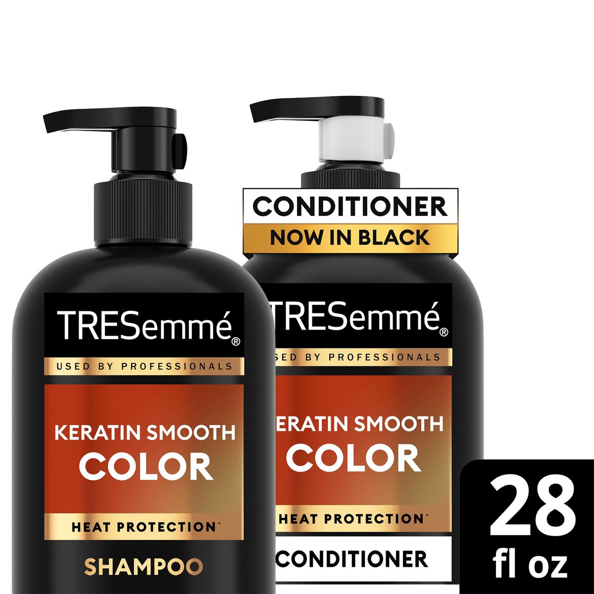 TRESemmé Keratin Smooth Color Shampoo and Conditioner Set - Anti-Fade, Anti-Frizz for Color-Treated Hair, 28 oz Each Avelisse