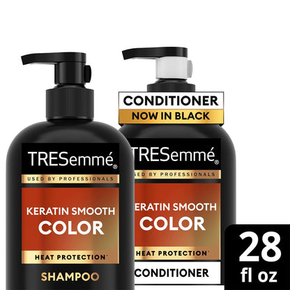 TRESemmé Keratin Smooth Color Shampoo and Conditioner Set - Anti-Fade, Anti-Frizz for Color-Treated Hair, 28 oz Each Avelisse