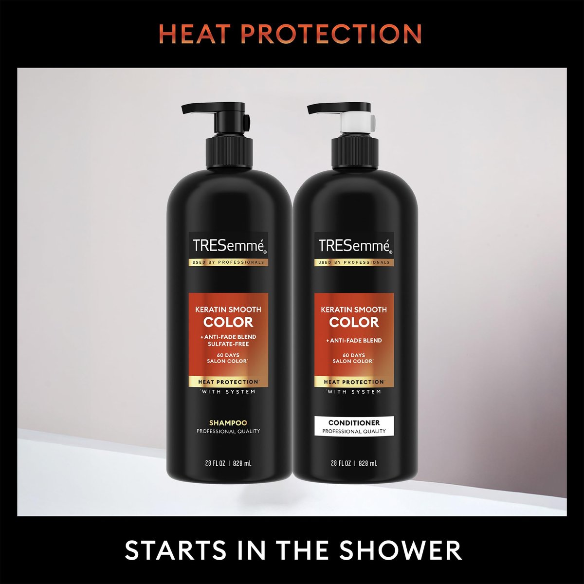 TRESemmé Keratin Smooth Color Shampoo and Conditioner Set - Anti-Fade, Anti-Frizz for Color-Treated Hair, 28 oz Each Avelisse