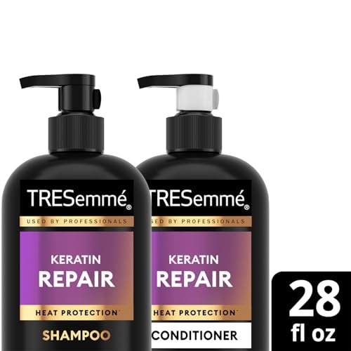 TRESemmé Keratin Repair Shampoo and Conditioner Set – Bond Repair Hair Treatment for Frizz Control, 28 Fl Oz Each Avelisse