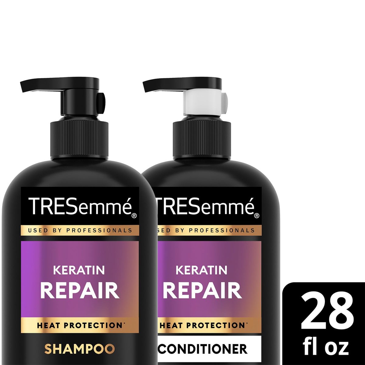 TRESemmé Keratin Repair Shampoo and Conditioner Set – Bond Repair Hair Treatment for Frizz Control, 28 Fl Oz Each Avelisse