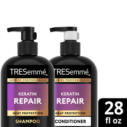 TRESemmé Keratin Repair Shampoo and Conditioner Set – Bond Repair Hair Treatment for Frizz Control, 28 Fl Oz Each Avelisse