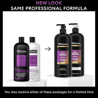 TRESemmé Keratin Repair Shampoo and Conditioner Set – Bond Repair Hair Treatment for Frizz Control, 28 Fl Oz Each Avelisse