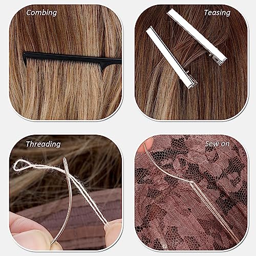 Complete Hair Extension Tools Kit – 600 Silicone Lined Micro Rings, Pliers, Needles, Clips, Comb, Threads & Rubber Bands for Professional & DIY Salon Results - görsel 10