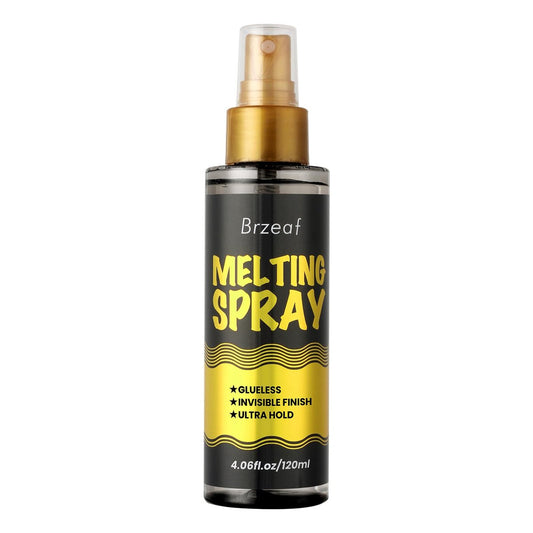 Brzeaf Lace Melting Spray & Holding Spray (120ml) – Extreme Hold, Glueless, Quick-Drying Wig Adhesive for Lace Wigs