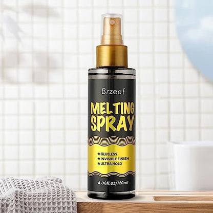 Brzeaf Lace Melting Spray & Wig Band (120ml) - Extreme Hold, Fast Drying, Natural Finish