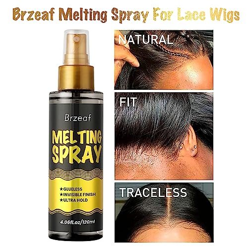 Brzeaf Lace Melting Spray & Holding Spray (120ml) – Extreme Hold, Glueless, Quick-Drying Wig Adhesive for Lace Wigs - görsel 4