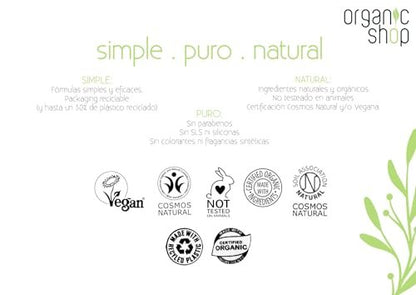 Organic Shop Watermelon & Peach Hydrating Exfoliating Body Scrub – 100% Vegan & Organic Daily Exfoliant for Body, Face, Hands & Feet, 250ml