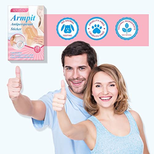 RTBYUE Underarm Sweat Pads - 28 Pack Invisible Self-Adhesive Cotton Armpit Antiperspirant Stickers for Women and Men - görsel 13