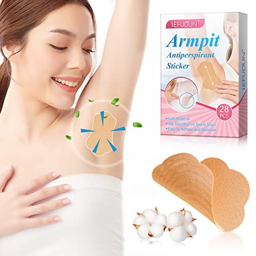 RTBYUE Underarm Sweat Pads - 28 Pack Invisible Self-Adhesive Cotton Armpit Antiperspirant Stickers for Women and Men - görsel 3