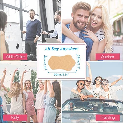 RTBYUE Underarm Sweat Pads - 28 Pack Invisible Self-Adhesive Cotton Armpit Antiperspirant Stickers for Women and Men - görsel 11