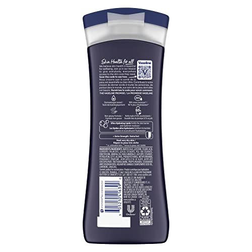 Vaseline Extra Strength 3-in-1 Lotion for Men + Original Lip Therapy – 2-Pack (10 Fl Oz Each) for Dry Skin, Face, Hands & Body Avelisse