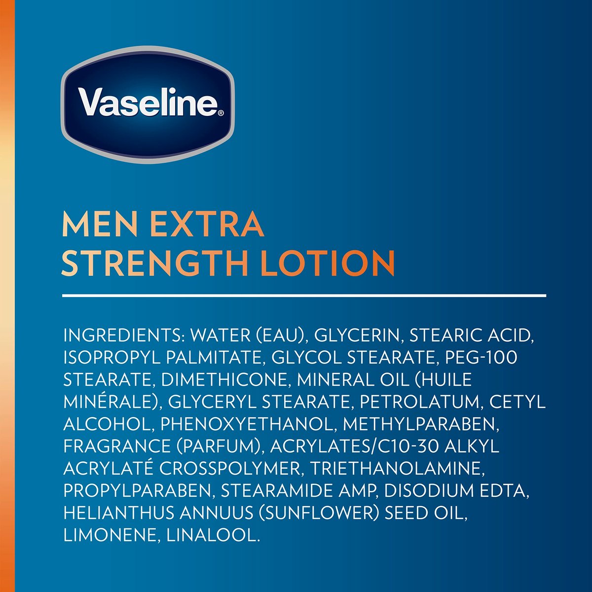 Vaseline Extra Strength 3-in-1 Lotion for Men + Original Lip Therapy – 2-Pack (10 Fl Oz Each) for Dry Skin, Face, Hands & Body Avelisse