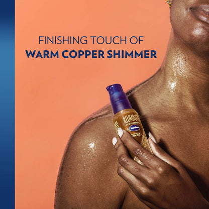 Vaseline Illuminate Me Body Butter & Oil – Shimmering Body Bronzer, Hydrating Whipped Organic Shea Butter with 24-Hour Moisture for Melanin-Rich Skin, Radiant Glow Oil (2 Piece Set) Avelisse